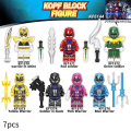 Miniatyrbild 1 av 5: 7-pack Power Rangers Byggklossar Figurer Montering Minifigurer Leksaker Presenter För Barn