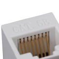 Pikkukuva 2 / 2: 5 kpl Cat5 RJ45 -liitäntäsovitinta naispuoliseen Keystone-paneeliin, valkoinen