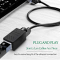 Miniatyrbilde 2 av 5: RJ45-kobling, RJ45-kontakt Cat7 Cat6 Cat5e Ethernet-kobling Nettverkskabel Hunn til Hunn Forlengeradapter (3-pakning - svart)