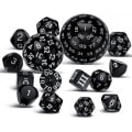Miniatyrbillede 1 af 5: 15-delt komplet polyhedral Dnd terningesæt D3-d100 sfærisk Rpg terningesæt, 100 sider terningesæt til Rol