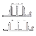 Miniatyrbillede 4 af 5: Justerbar bærbar computerstativ i aluminiumlegering med 2,5 slots og en halv beslag til bærbar computer
