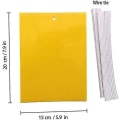 Miniatyrbilde 3 av 5: 100 stk gule dobbeltsidige felle for fluer, dobbeltsidige gule feller for flygende insekter