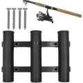 Miniatyrbilde 5 av 5: Stang Holder for Båter Oppbevaring - Fiske Stang Holdere 3 Rør - Fiske Stang Oppbevaringsrør Fiske Tilbehør Stang Holdere Med 4 Monteringer