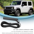 Miniatyrbillede 5 af 5: Ant-309 Bilradioantenne - Universal Bil Fm Radioantenne Patch Sort Radioantenneforstærker Antenne Vindskærmsmontering 85-112mhz 5m Kabel
