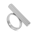 Miniatyrbillede 5 af 5: Lange Bar Design Ringe til Mænd Kvinder Personlighed O Stil Unik Interstellar Rock Forskellig Charme Guld Sølv Farve Plata 9