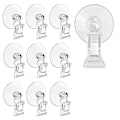 Miniatyrbillede 1 af 5: 10 stk. sugekop clips gennemsigtig sugekop klemme badeværelse vindue glas sugekop med clip til annonce