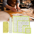 Miniatyrbilde 5 av 5: 6 stk Quilting Ruler Kvadratisk Akryl Quilting Ruler Stoffskjæringslinjal Transparent Markør Akryl