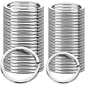 Miniatyrbilde 1 av 5: 100 stk. delte nøkkelringer, flate metalldelte nøkkelringer i bulk for hjem, bilnøkler, anheng, DIY-kunst