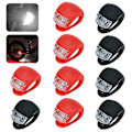 Miniatyrbillede 1 af 5: 10x Cykellygte Cykel Forlygte Baglygte Hjul Lys Led Silikone Lampe