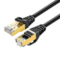 Pikkukuva 1 / 5: Amazon Brand - Cat 7 Ethernet-kaapeli, Cat7 Gigabit Lan -verkkojohto Rj45, nopea tasakaapeli, litteä 10 gbit/s 600 mhz/s Sftp-internet-kaapeli