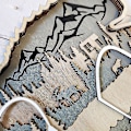Miniatyrbild 3 av 5: Träskulptur av fisk, väggdekoration, havsabborre, lax, prydnader