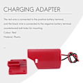Miniatyrbillede 3 af 5: 2-pak For Wheels Adapter 12v M12 Dock Connector 12 Gauge Ic Charr Ce Ladeadapter