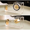 Miniatyrbild 3 av 5: 1 st Transparent Akryl Tejpdispenser Tejpklippare Kontorsmaterial Halksäker Lätt att Använda