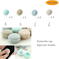 Miniatyrbild 3 av 5: 12 st Macaron Mobiltelefonskärmstorkare, Macaron Mobiltelefonskärmrengöring, Bärbar Mini Macaron Rengöringsduk, Mobiltelefon Pekskärm Dator Gl