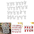 Miniatyrbillede 5 af 5: Påskehare Versaler Metal Skæredør Skabelon Scrapbooking Diy Album Stempel Papir Kort Embossing Dekor