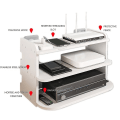 Miniatyrbilde 5 av 5: Veggmontert TV-boks-hylle, ruterhylle, dekoderbrakett, holder, PC-DVD-spillerstativ, hylle, aluminium, lag S