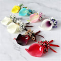 Pikkukuva 2 / 2: Calla Lily Creamy White Boutonniere Set of 2 Handmade Silk Flower with Ribbon Corsage for Bride Groom Wedding Party