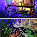 Miniatyrbild 4 av 5: Miniatyr DIY dockhus kit, trädockhus kit med möbler och dammskydd, handgjorda hantverk för vuxna, 1:24 för födelsedag,