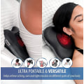 Miniatyrbillede 3 af 4: Shiatsu ryg- og nakkemassager - 3D æltende dybvævsmassagepude med varme til muskelsmertelindring, stole og biler - sort (ZMA-13-BK)