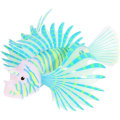 Miniatyrbilde 1 av 4: Kunstig Glødende Lionfish Lysende Falsk Fisk Akvarium Fiskedam Landskap Ornament Glød Simulering Dyr Dekorasjon (Blå)