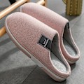 Miniatyrbillede 2 af 5: Herres bløde plys hyggelige hjemmesko, lette åndbare skridsikre sko med fuzzy for pink 45-46