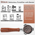 Pikkukuva 5 / 5: Pohjaton Portafilter 54 mm Breville Barista -sarjalle ja espressolle