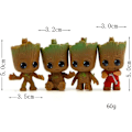 Pikkukuva 3 / 4: 4 kpl/setti Miniatyyri Keijupuutarhan Istuva Groot Hahmo PVC-Patsas Groot Lapsille Koti Auton Koristelahja