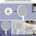 Miniatyrbild 2 av 3: Bug Zapper Racket, Elektrisk Flugsmällare Med Haken Och LED-Ljus