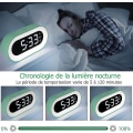 Pikkukuva 3 / 5: Led-digitaalinen yövaloherätyskello, sisäänrakennettu 1500 mAh:n litiumakku, USB-laturi