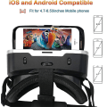 Pikkukuva 4 / 5: 3D VR -lasit, virtuaalitodellisuuslasit, yhteensopivat iPhonen ja Androidin kanssa