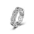 Miniatyrbilde 1 av 5: 925 Sterling Sølv Ring for Kvinner med Kubisk Zirkonia Stein Måne og Blomster Stil Bryllup Smykker Gaver PYR030 7