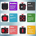 Miniatyrbild 2 av 5: 3 st Fidget Cube-leksaker, Anti-ångest Anti-stress Fidget-leksaker, Stress Ångest Tryckavlastande Leksak Perfekt för Vuxna och Barn