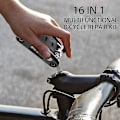 Miniatyrbillede 1 af 3: Cykel Multiværktøj, 16 i 1 Multifunktionelt Reparationskit Cykelværktøj Multifunktionelt Værktøj Cykel