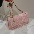 Miniatyrbillede 3 af 5: Enkelt skulder crossbody kæde taske camellia dametaske sort White