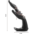 Miniatyrbillede 2 af 5: Resin Håndbevægelses Ring Armbånds Display Holder (sort)