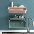 Miniatyrbild 4 av 5: Fällbar diskho sil, diskbänk organizer, kökssvamphållare, frukt- och grönsakstvättkorg för diskho, grönsakssilo avloppskorg (Färg :