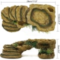 Miniatyrbilde 2 av 5: Skilpaddeplattform Reptilplattform Imitert Stein Terrarium Harpiks Gjemmested Dekorasjon