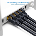 Pikkukuva 2 / 5: Kissa 8 Ethernet-kaapeli 40 jalkaa, sisä- ja ulkokäyttöön, nopea 40 gbps 2000 mhz Sftp-internetkaapeli kullatulla Rj45-liittimellä pelaamiseen