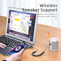 Miniatyrbillede 3 af 5: Bluetooth-adapter lydkabel til biler Usb Bluetooth 3,5 mm jacks modtager sender musik højttalere dongle håndfri