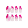 Miniatyrbillede 5 af 5: Rose Red Wear Nails Falske Negle Manicure Patch Negle Patch 24stk