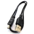 Miniatyrbillede 4 af 5: 0,5 m Mini USB til USB 24AWG 2.0 Hi-speed 2.0 A-han til Mini-B 5-bens kabel Strøm- og datakabel (1,6ft, sorte guldstik)