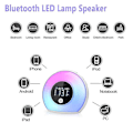Pikkukuva 5 / 5: Yöpöytäkosketuslamppu, 5-in-1 LED-pöytälamppu Bluetooth-kaiuttimella, 12/24 tunnin digitaalinen herätyskello