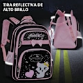 Miniatyrbilde 5 av 6: Barns skulderbagg, barneskoleelever, skolesekk, jenter, 1, 2, 3, fire, fem, seks klasser, 6-12 år gammel Pink Small 27X13X37CM 1368
