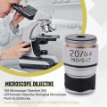 Miniatyrbillede 4 af 5: 185 Mikroskop Objektiv 20x Akromatisk Objektiv Biologisk Mikroskop Dele Tilbehør