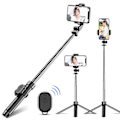 Miniatyrbillede 4 af 5: Alt-i-én Selfie Stick Tripod Udvidbar Telefonholder Med Bluetooth Fjernbetjening Og Tripod Til Og Android Enheder