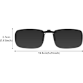 Miniatyrbillede 2 af 5: Polariserede Clip-On Solbriller Over Briller Anti-Blænding UV400 Polariserede Unisex Clip-On Solbriller til Briller Mænd Kvinder