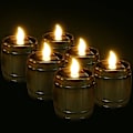Miniatyrbilde 1 av 5: Solcelled Lys Outdoor Vanntette, 6 Pakker Gjenbrukbare Flimrende LED Votivlys med Skumring til Daggry Sensor for Lanterne Hage Patio Camping Fest Hjem