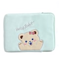 Miniatyrbillede 1 af 5: 9-11 tommer plysj søde bjørn laptop sleeve taske iPad beskyttende etui tablet cover notebook opbevaringspose til kvinder piger