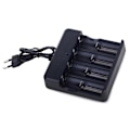 Miniatyrbillede 4 af 4: 4x Batterilader - 14500, 16340, 18650, 26650, 32650 Batterier Sort