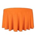 Rund duk i polyester til bryllupsfest i hvit, svart, rød, blå, gull Orange Diameter 260CM